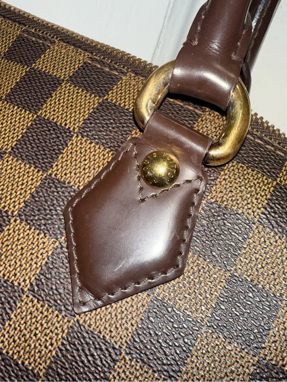 Louis Vuitton Damier Ebene Saleya PM Tote Shoulder Handbag